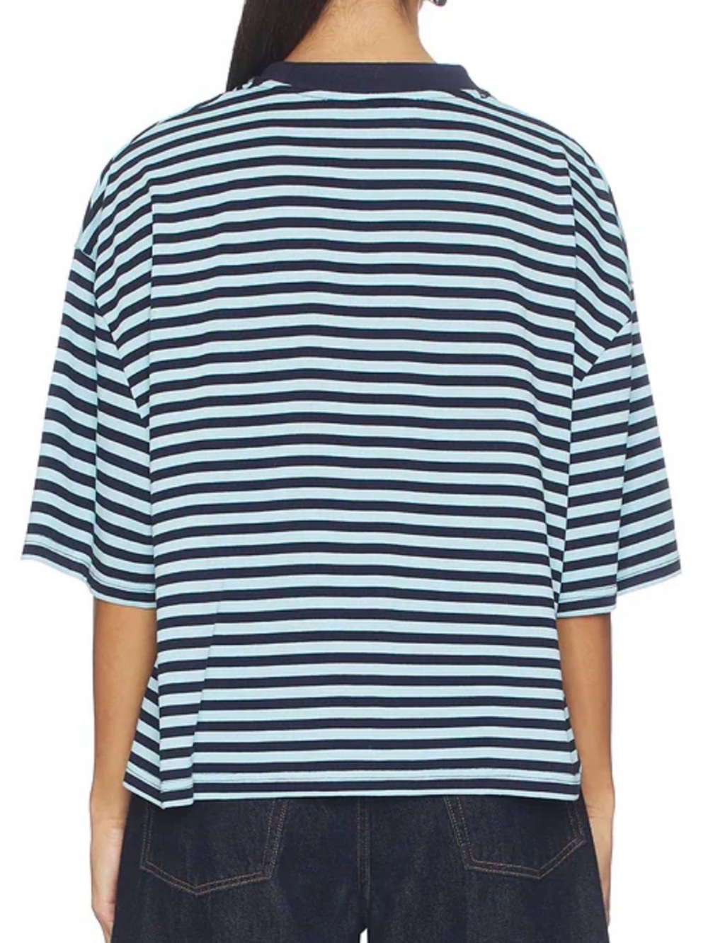 Bloom Short Sleeve Tee in Navy Sea Stripe - Picture 3 of 3